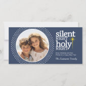 Zilzame nacht, Heilige Christelijke Kerstmis Feestdagenkaart (Voorkant)