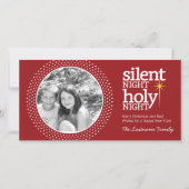 Zilzame nacht, Heilige Christelijke Kerstmis Feestdagenkaart (Voorkant)