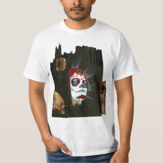 ZIMAD NEW PAINTING DIA DE LOS MUERTOS MET SKULL T-SHIRT