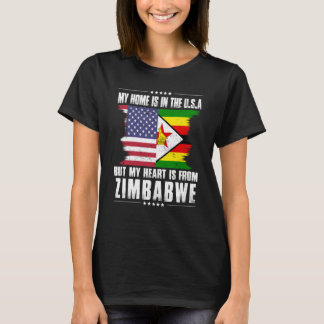 Zimbabwaans Amerikaanse Patriot Gegroeid Trots Thu T-shirt