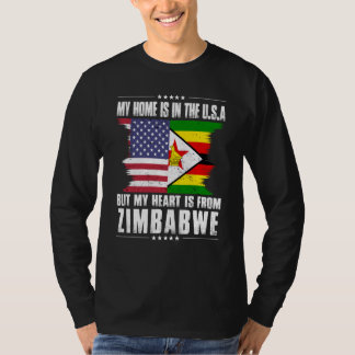 Zimbabwaans Amerikaanse Patriot Gegroeid Trots Thu T-shirt