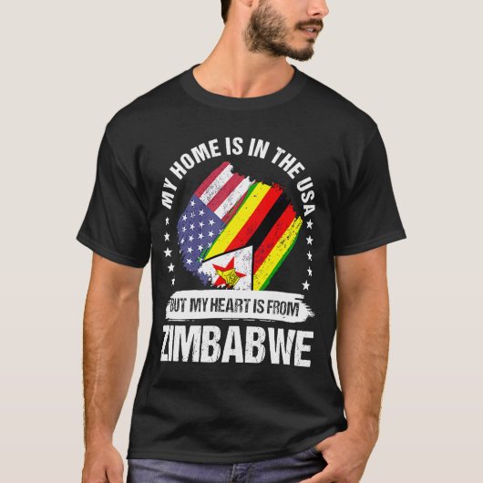 Zimbabwaans - Amerikaanse patriot kweekte mijn har T-shirt (Voorkant)