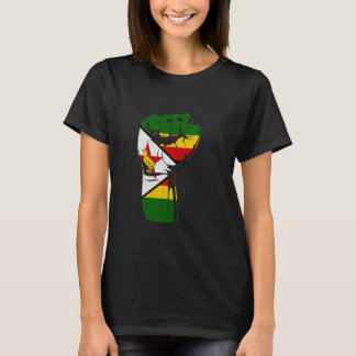 Zimbabwaans erfgoed Zimbabwaanse trots Handfist Zi T-shirt