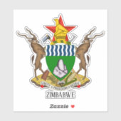 Zimbabwaans nationaal wapenschild sticker (Vel)