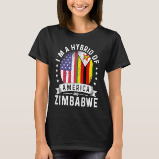Zimbabwaanse Amerikaanse Patriot Grown Flag Humor T-shirt