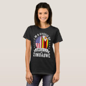 Zimbabwaanse Amerikaanse Patriot Grown Flag Humor T-shirt (Voorkant volledig)