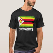 Zimbabwaanse bevolking  Zimbabwaanse vlag T-shirt (Voorkant)