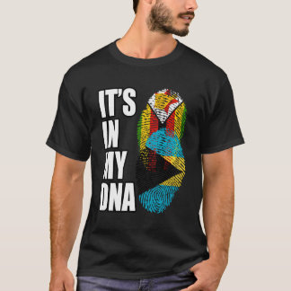 Zimbabwaanse en Bahamaanse mix erfgoed DNA vlag T-shirt