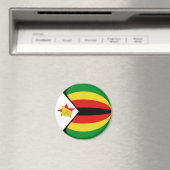 Zimbabwaanse Fisheye Vlag Magneet (Insitu (Vaatwasser))