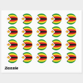 Zimbabwaanse Fisheye Vlag Sticker (Vel)