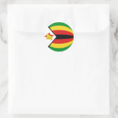 Zimbabwaanse Fisheye Vlag Sticker (Tas)