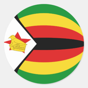 Zimbabwaanse Fisheye Vlag Sticker