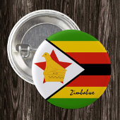 Zimbabwaanse knoop, patriottische Zimbabwaanse vla Ronde Button 3,2 Cm