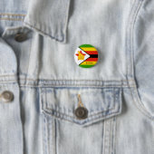 Zimbabwaanse knoop, patriottische Zimbabwaanse vla Ronde Button 3,2 Cm (In situ)