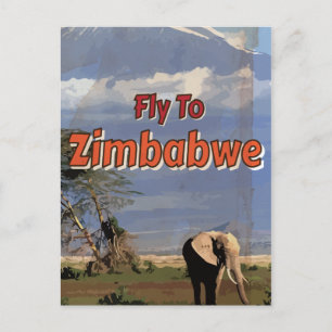 Zimbabwaanse vintage vakantieposter briefkaart