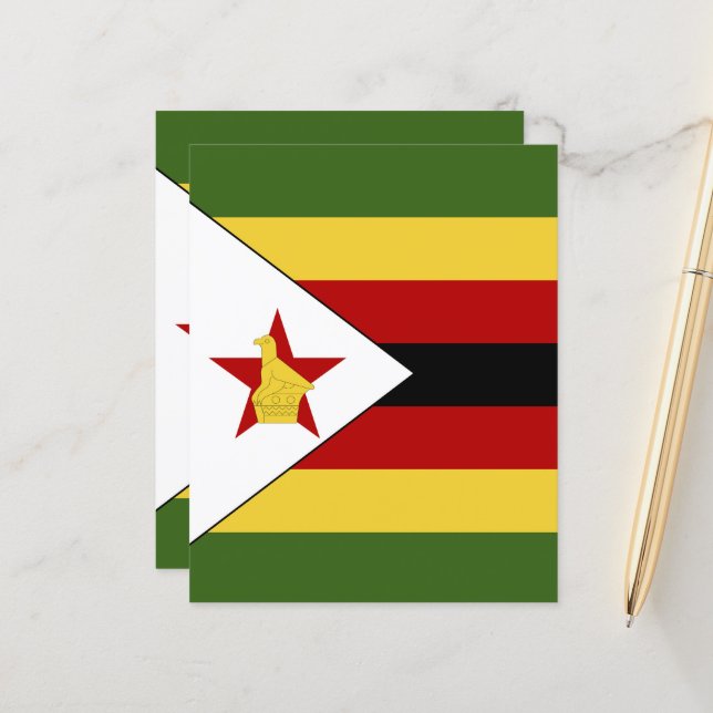 Zimbabwaanse vlag (Voorkant / Achterkant in situ)
