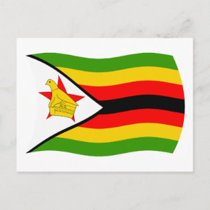 Zimbabwaanse vlag ansichtkaart briefkaart