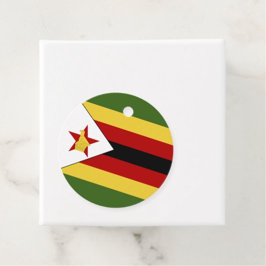 Zimbabwaanse vlag bedankjes labels (In situ)