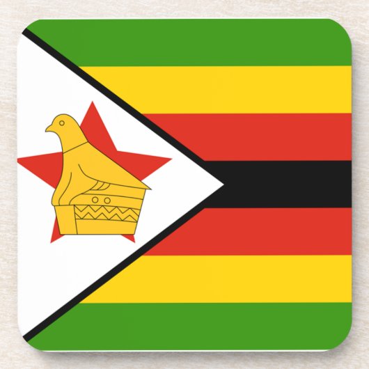 Zimbabwaanse vlag bier onderzetter (Voorkant)