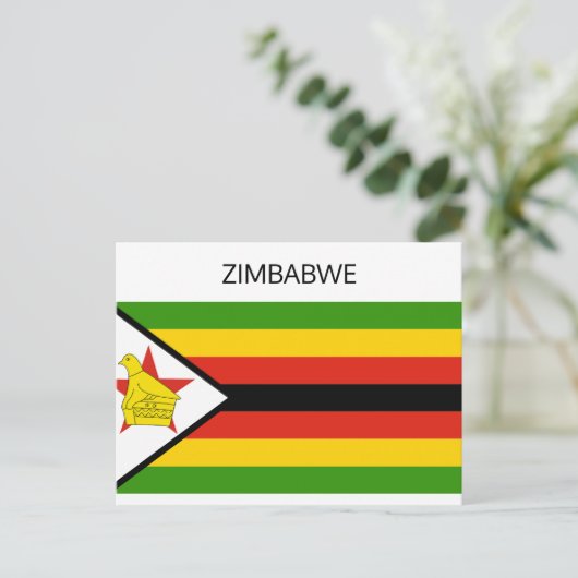 Zimbabwaanse vlag briefkaart (Staand voorkant)