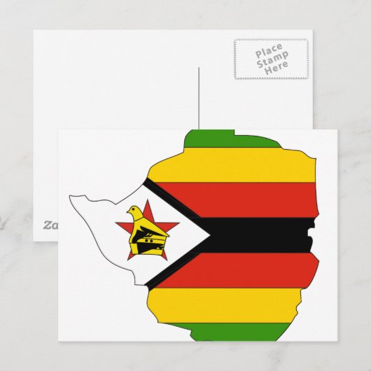 Zimbabwaanse vlag briefkaart (Voorkant / Achterkant)