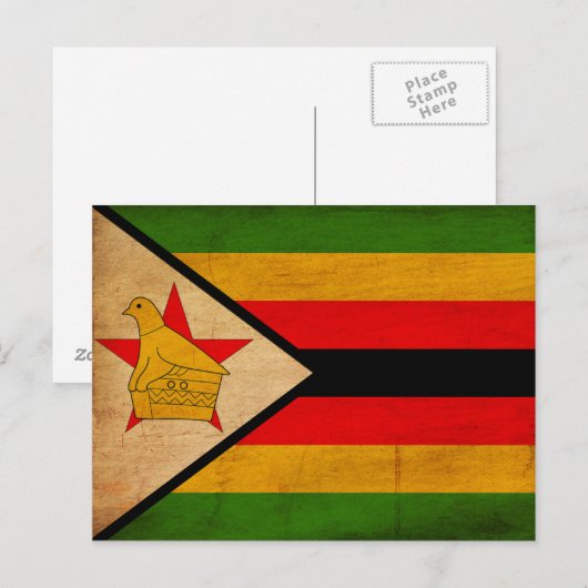 Zimbabwaanse vlag briefkaart (Voorkant / Achterkant)