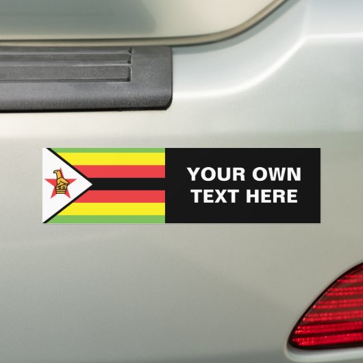 Zimbabwaanse vlag bumpersticker (Op auto)