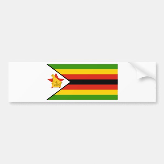 Zimbabwaanse vlag bumpersticker (Voorkant)