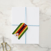 Zimbabwaanse vlag cadeaulabel (Met Touw)