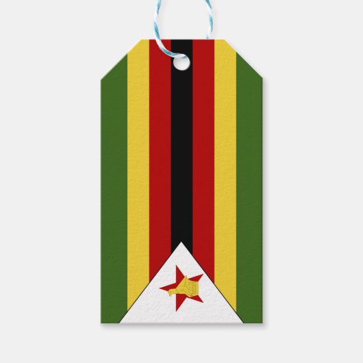 Zimbabwaanse vlag cadeaulabel (Voorkant)