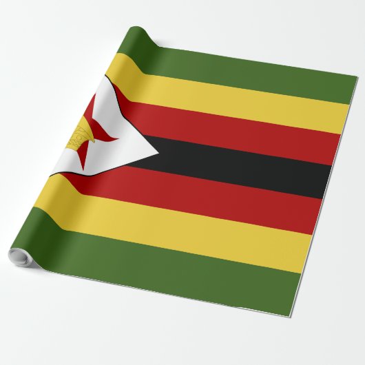 Zimbabwaanse vlag cadeaupapier (Uitgerold)