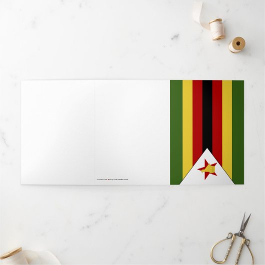 Zimbabwaanse vlag drieluik kaart (Buitenkant)
