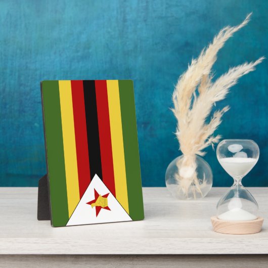 Zimbabwaanse vlag fotoplaat (Zijkant)