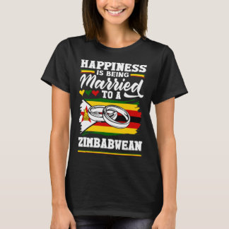 Zimbabwaanse vlag gehuwd met een Zimbabwaan T-shirt