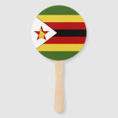 Zimbabwaanse vlag handwaaier (Achterkant)