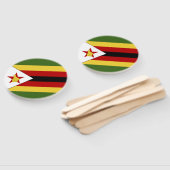 Zimbabwaanse vlag handwaaier (Niet-gemonteerd)