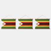 Zimbabwaanse vlag hangend wandkleed (Driedubbel)