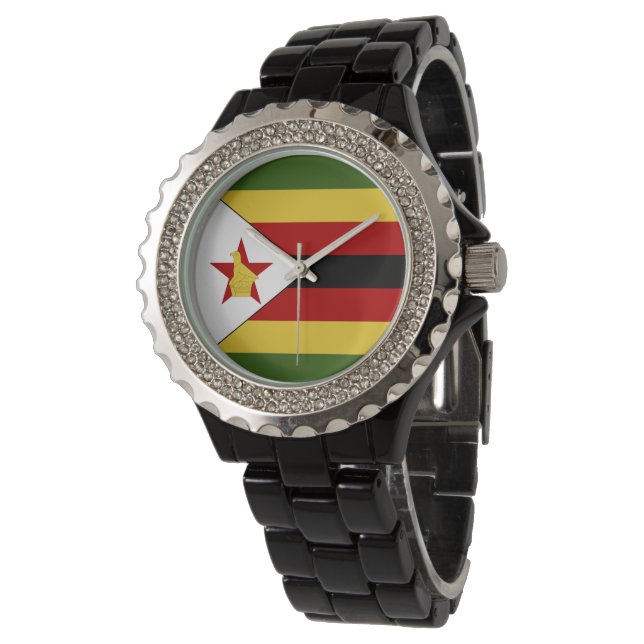 Zimbabwaanse vlag horloge (Gekanteld)