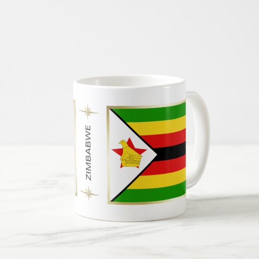 Zimbabwaanse vlag + kaartMok Koffiemok (Voorkant rechts)