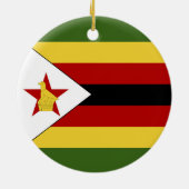 Zimbabwaanse vlag keramisch ornament (Achterkant)