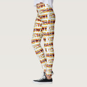 Zimbabwaanse vlag kleurt typografie Schattige Leggings (Links)