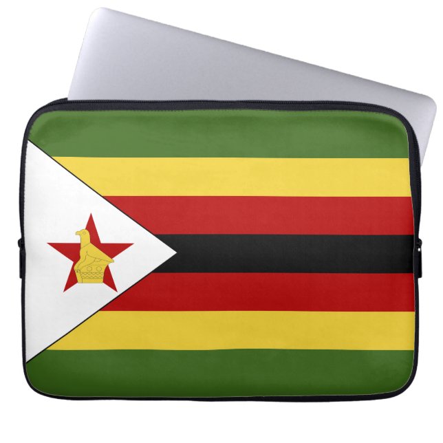 Zimbabwaanse vlag laptop sleeve (Voorkant)
