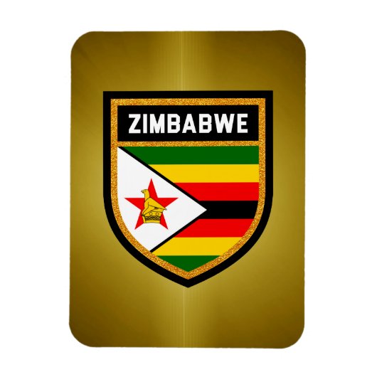 Zimbabwaanse vlag magneet (Verticaal)