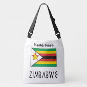 Zimbabwaanse vlag met Jouw naam Crossb Crossbody Tas (Voorkant)