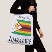 Zimbabwaanse vlag met Jouw naam Crossb Crossbody Tas (Dichtbij)