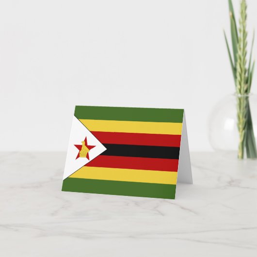 Zimbabwaanse vlag notitiekaartje (Voorkant)