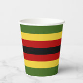 Zimbabwaanse vlag papieren bekers (Achterkant)