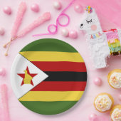 Zimbabwaanse vlag papieren bordje (Feest)