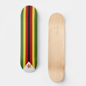 Zimbabwaanse vlag persoonlijk skateboard (Voorkant)