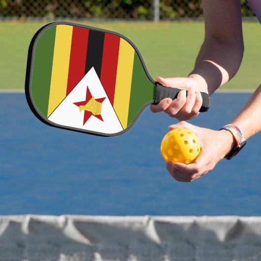 Zimbabwaanse vlag pickleball paddle (Insitu)